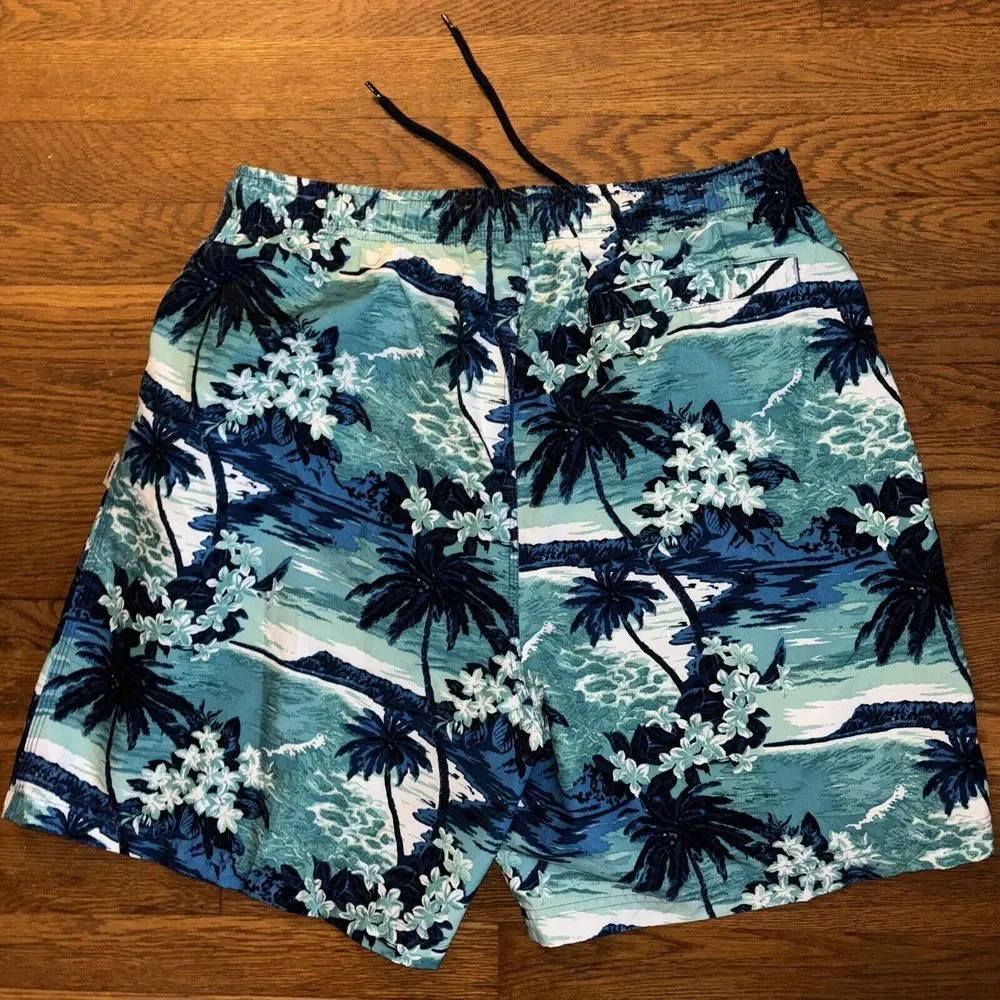 VTG 90s Mad Iguana Sportswear XL Swim‎ Trunks Board Shorts Lined Tropical Beachy